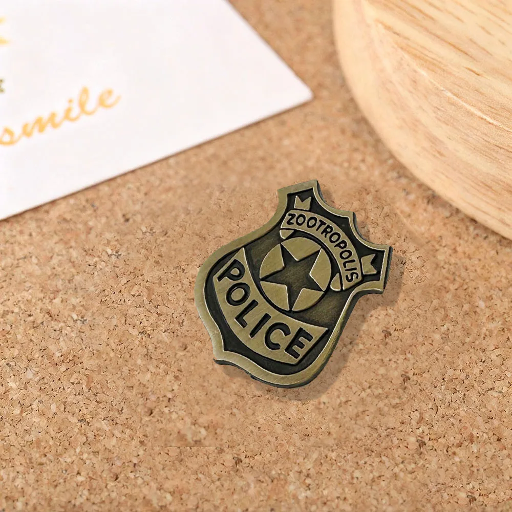 Zootropolis Police Brooch  Movie Inspired Law Enforcement Badge Fashionable Clothing Bags Accessories Fans Collect Gifts