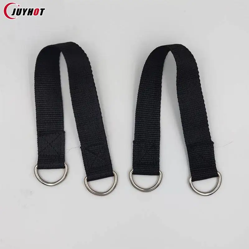 150KG Bearing Load Hanging Belt T-bar Strap Dumbbell Barbell Rope Handles Strap Tree Swing Strap Hook Ring Connecting Belt