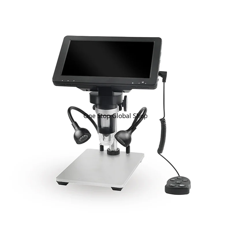 - 1200X Microscope With 7 Inch Screen Coin Microscope,  1080P LCD Digital Microscope With Wired Remote