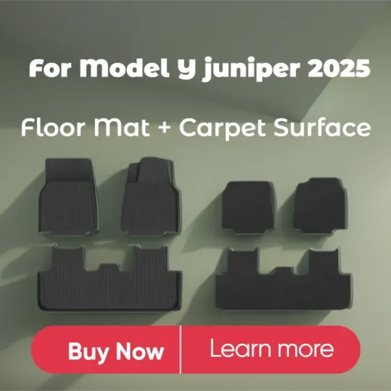 

Для Tesla Model Y Juniper, новинка 2025 года, коврики из ТПЭ, водонепроницаемые, новейшие, улучшенные автомобильные противоскользящие подушечки для ног, аксессуары