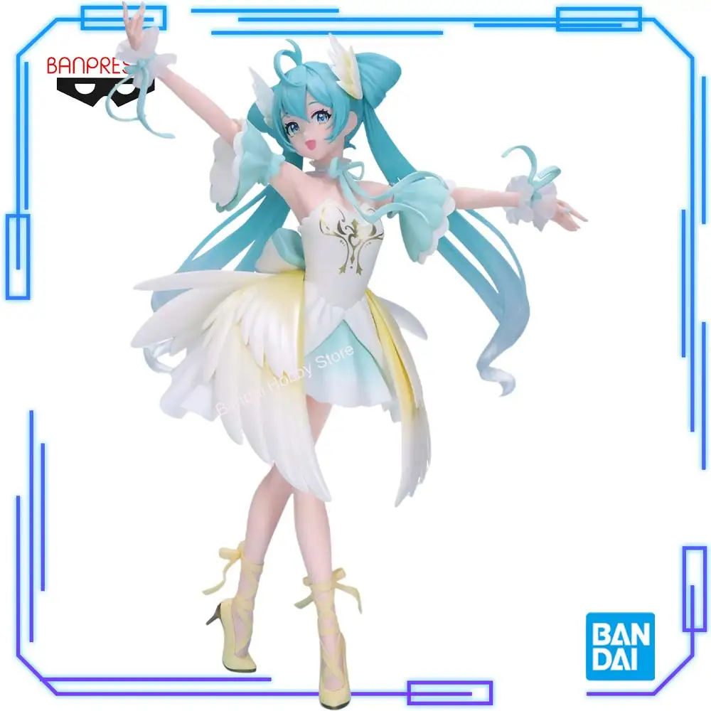 En stock, figurine de collection Bandai originale authentique Hatsune Miku Banpresto EVOLVE Classical Tuning Swan Lake Ver 20cm