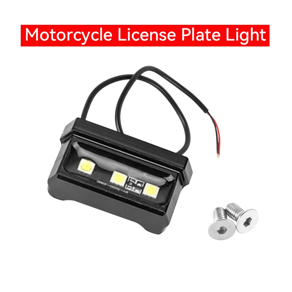 1Pcs LED Motorcycle License Plate Light Decorative Lamp Universal for Honda Kawasaki Yamaha Suzuki Little Monkey Waterproof