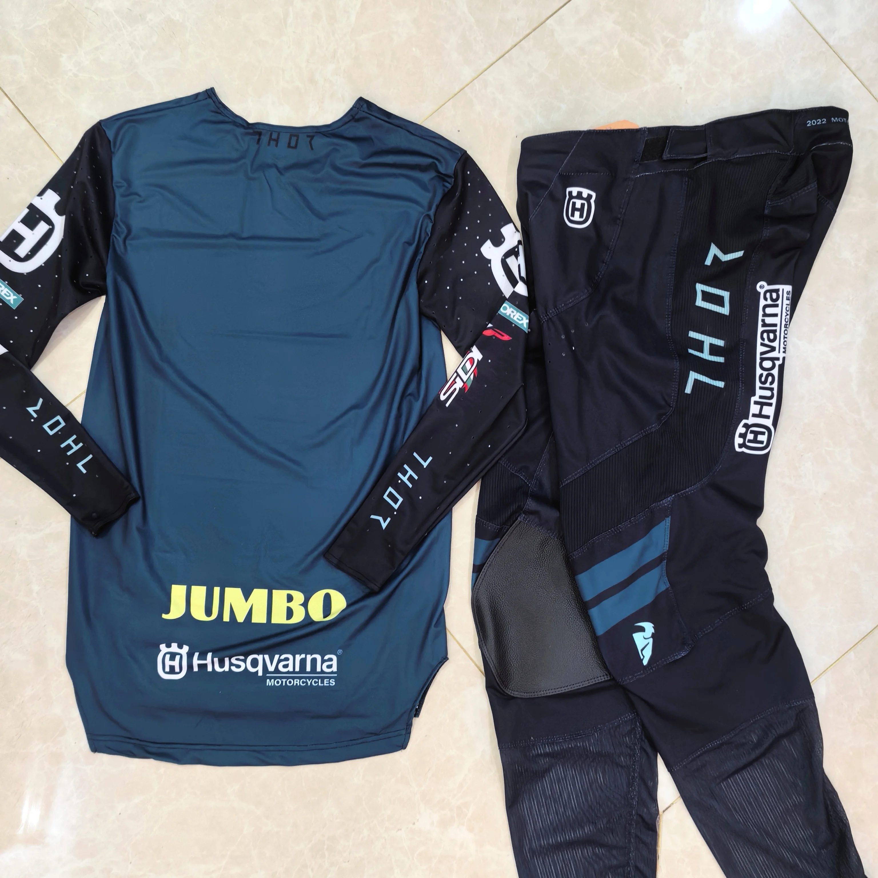 Husqvarna Sujeira Bike Suit, MX Motocross conjunto de engrenagens, Top Off Road MX Combo, Camisa Moto Preto e Calças, 2022