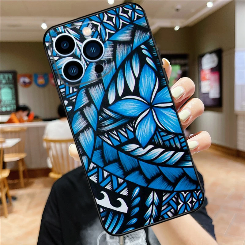 Maori Polynesian Samoan Tribal Case For iPhone 16 15 11 12 13 14 Pro Max XS XR X 7 8 Plus 12 13 Mini Soft Cover