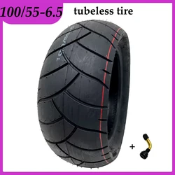 100/55-6.5 Tire Thickened Wear-resistant Tubeless Tyre with Air Valve for Electric Scooter Pneumatic Wheel Accessories