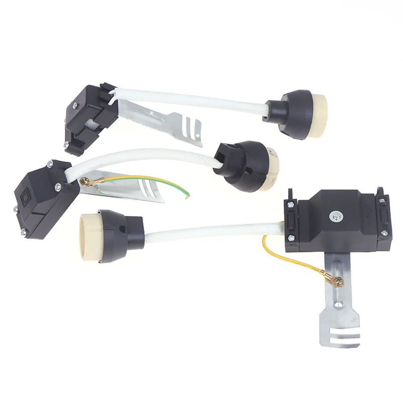 GU10 Lamp Holder Ceramic Base And Terminal Block/Bridge W Cable And Insulating Sleeve For GU10 Base Halogen Socke GU10 Led Bulb