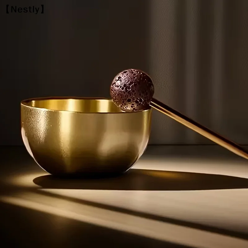 Mini Singing Bowl Portable Essential Oil Diffuser Meditation Sound Bowl For Yoga, Chakra Balance, Relaxation〔Nest〕