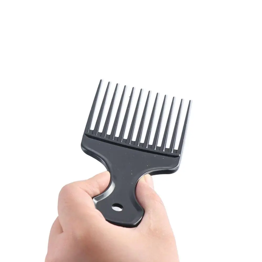 

Curly Afro Plastic Fork Hairbrush Wide Teeth Black Insert Hair Combs Anti-Static Professional Pick Comb Barber