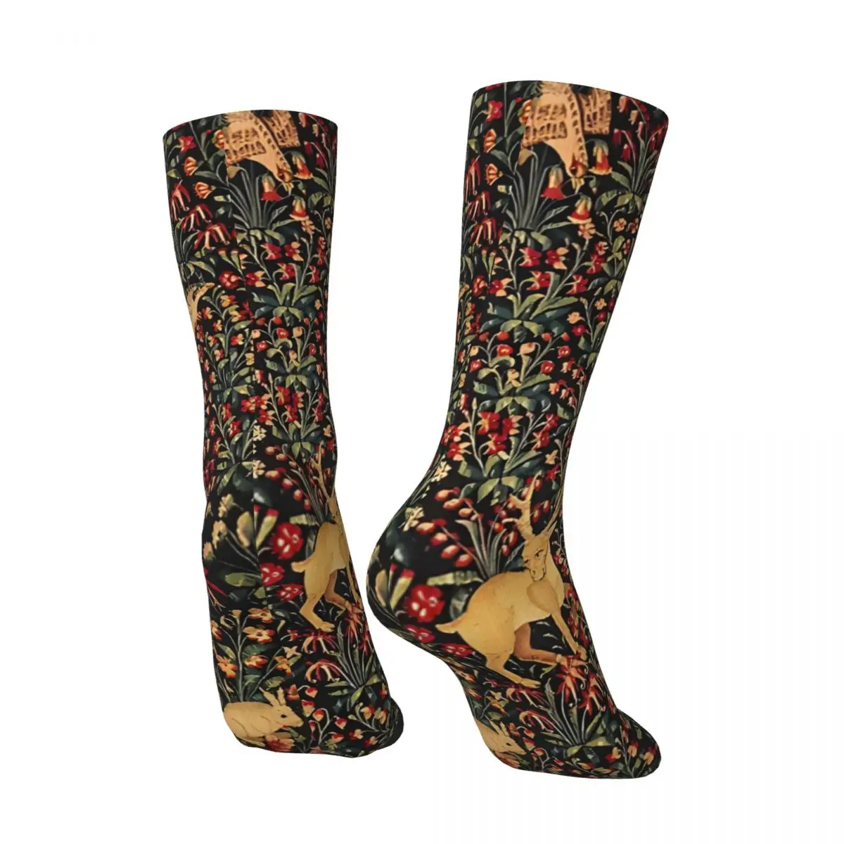 Retro Medieval Tapestry Men's compression Socks Unisex Harajuku Seamless Printed Novelty Crew Sock