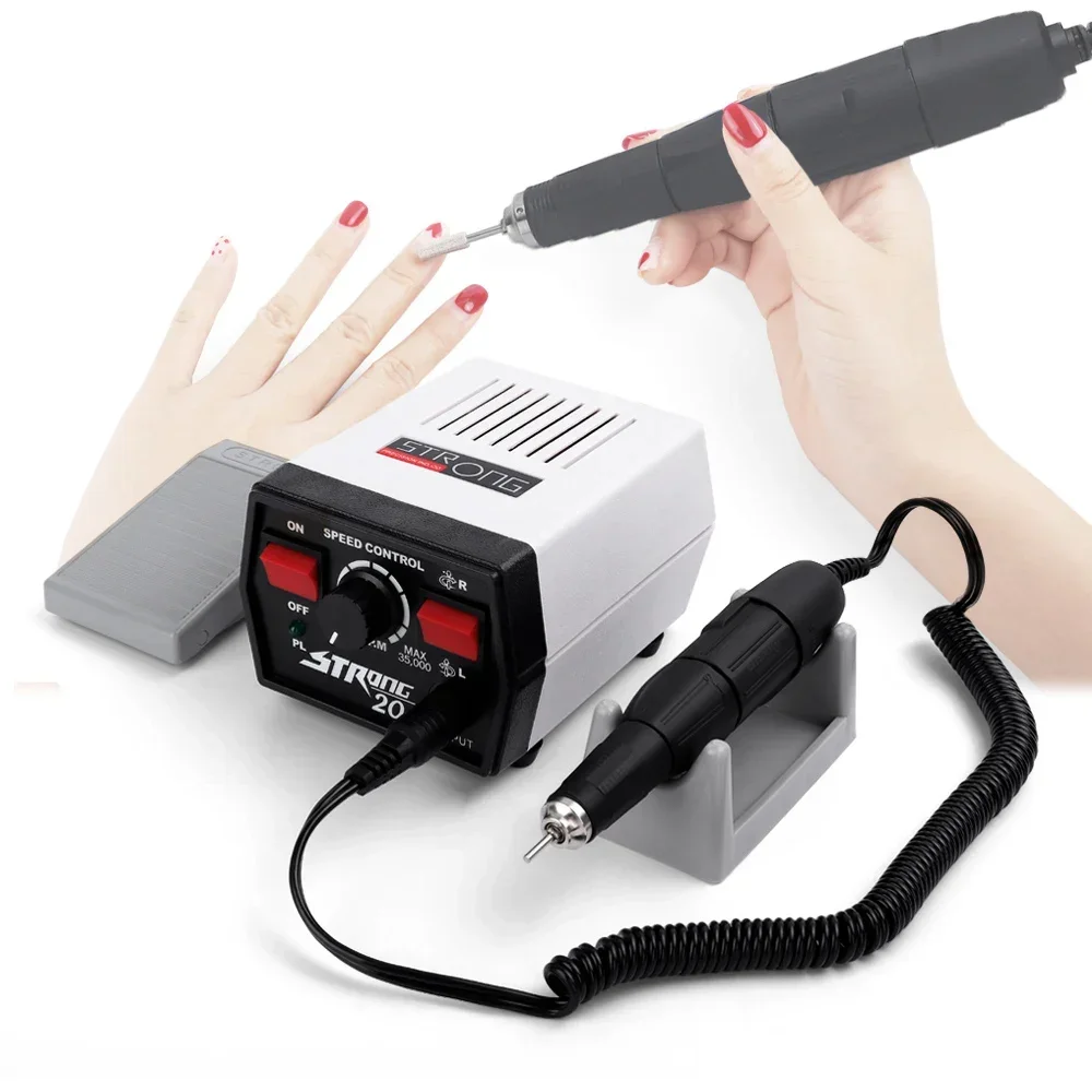 

65W Electric Nail Drill Machine 35000rpm Strong 204 for Manicure Pedicure Machine Professional Nail File Sanding Grinding Device