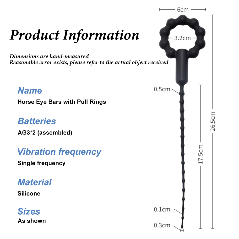 Vibrador de catéter uretral, estimulador de ojo de caballo, masturbador, Juguetes sexuales para adultos para hombres, tapón de pene Gay, dilatador de sonido