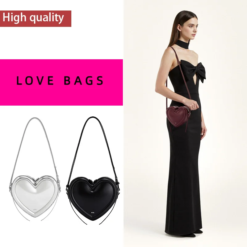 High Quality Luxury Brand Women's Fashion Commuter Single Shoulder Underarm Bag,niche Design Love Bag,heart Shaped Crossbody Bag