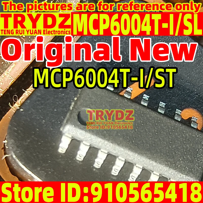 50-5pcs Original New MCP6004T-I/SL SOP14 / MCP6004T-I/ST TSSOP14 MCP6004T Operational amplifier chip IC