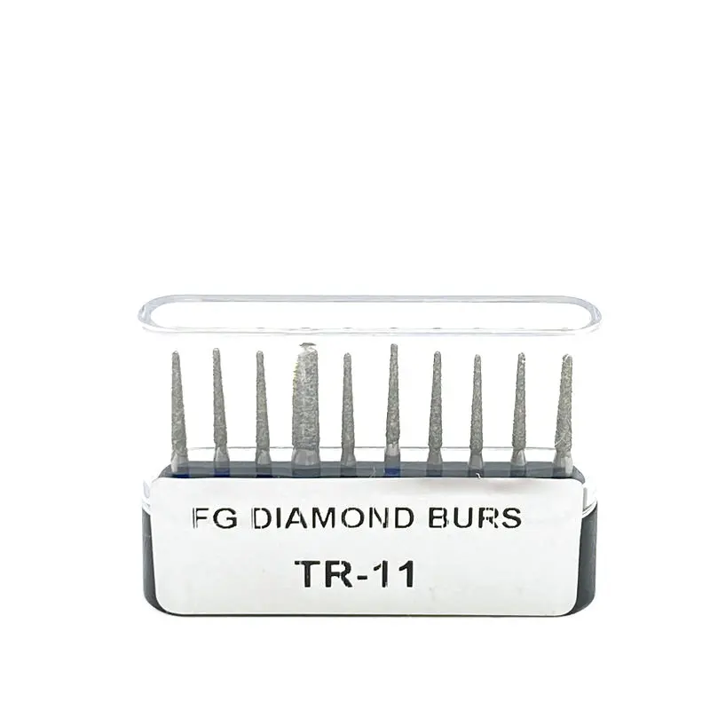 10pcs/box Dental High Speed Burs Dental Diamond Bur Drill for Handpiece Dentist Polish Tool TR-11