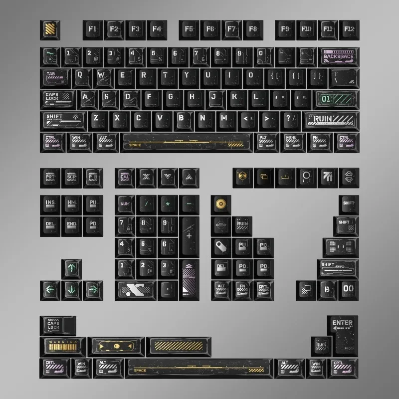 PIIFOX 146/120 pcs Customized Cherry Profile Thermal Sublimation Key Cap PBT PC for Mechanical Keyboard Hot Swap Part