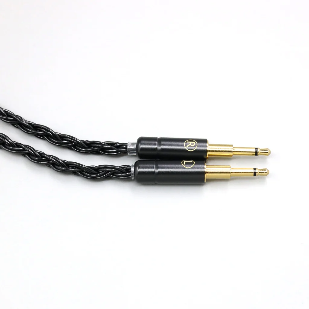 Cabo de fone de ouvido trançado preto de 16 núcleos para Oriole PII Apollo Aiva Sivga Phoenix SV021 fone de ouvido duplo plugue de 2,5 mm LN008864