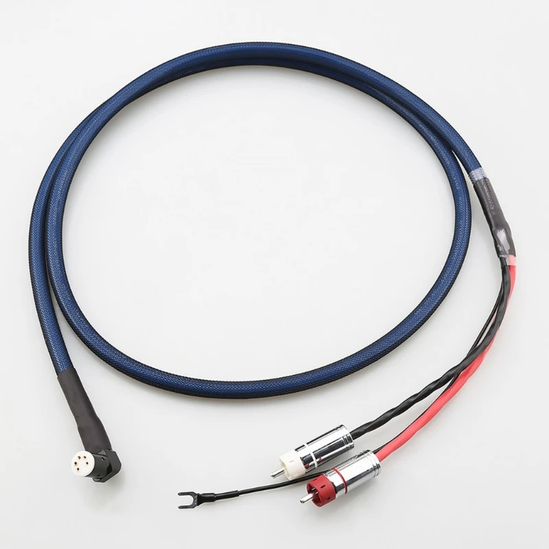  Silver Coated Metal 5Pins to XLR male Cable For Disc Equipment Arm Attachment