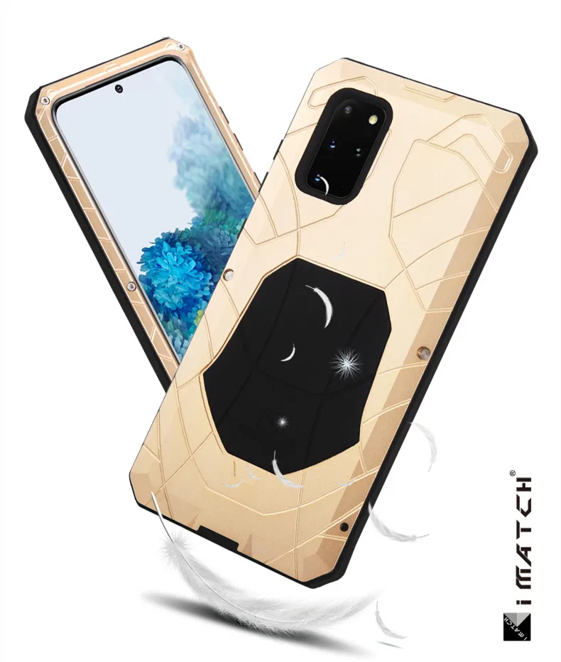 

Роскошный чехол Imatch для Samsung Galaxy S20 S21 Fe, жесткий алюминиевый металлический силиконовый противоударный сверхпрочный полный защитный чехол Funda