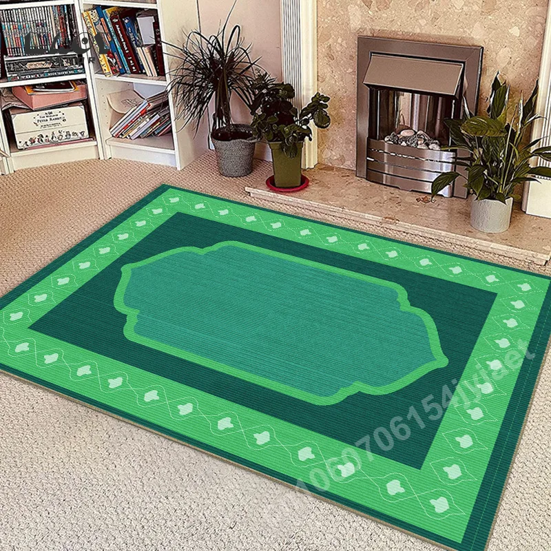 Ethnic Style Carpet for Praying Worship Home Decoration Living Room Sofa Area Rugs Muslim Lounge Bedroom Anti-Slip Floor Mats