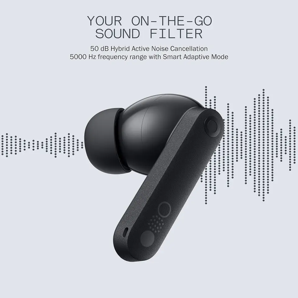سماعات CMF من ناثينج بودز برو 2 TWS، إلغاء ضوضاء هجين 50dB، بلوتوث 5.3، 6 ميكروفونات HD، IP55، بطارية 43 ساعة، إصدار عالمي - 3