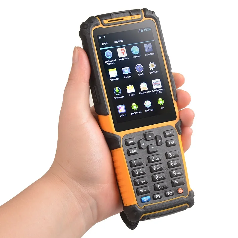 Factory 1D/2D High Performance Newest 4.0 Inch Unimes Touch Screen Android Barcode Scanner Handheld Terminal