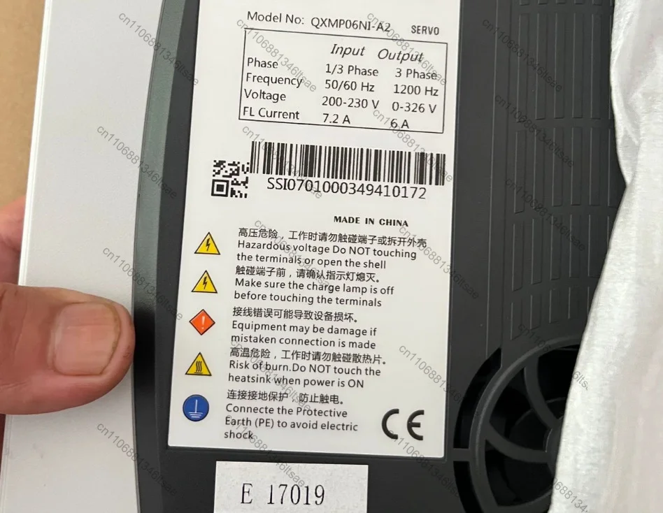 Accessories 1pcs servo drive qxmp06ni-a2, three-phase input and output 200-230v ac 50/60hz rated current 7.2a voltage 0-326v