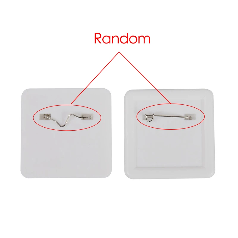 100PCS 50x50mm Square Badge Button Making Parts DIY Making Badge Pins Consumables for 50mm Square Button Maker Supplies