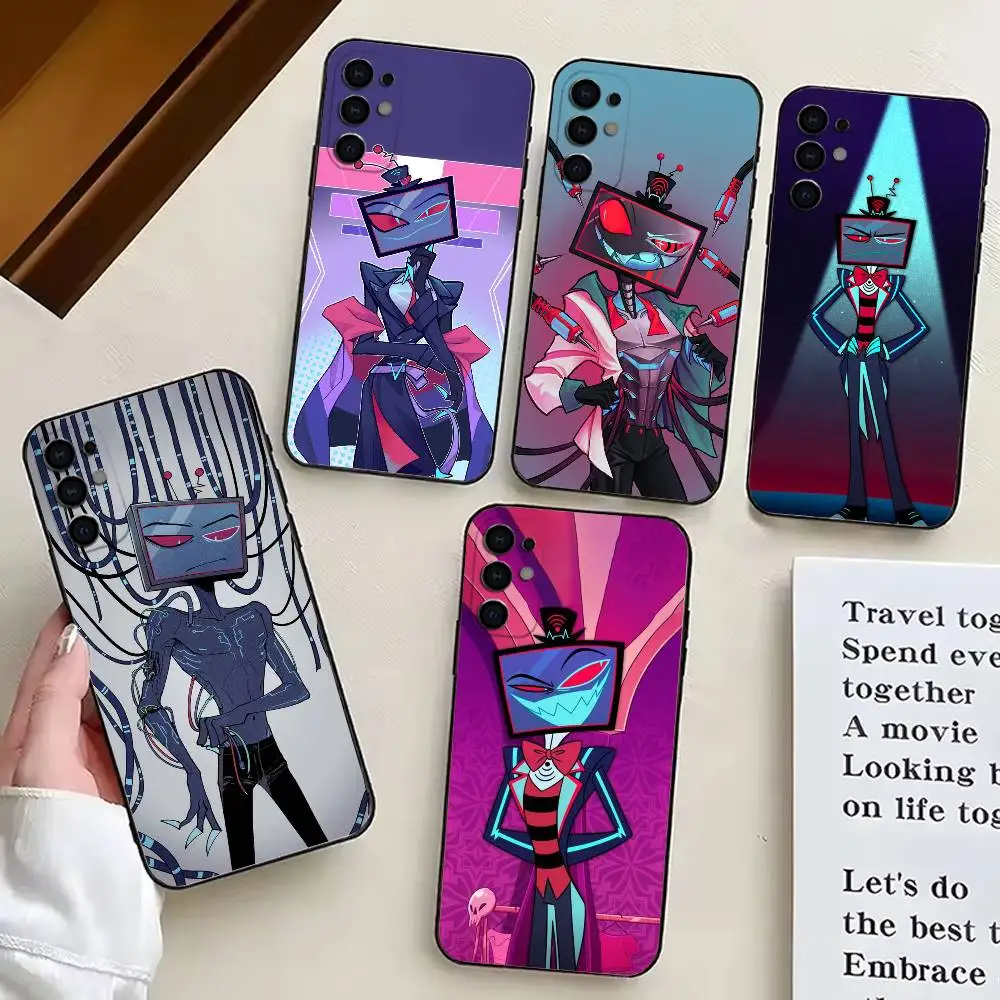 حافظة هاتف H-Hazbins H-Hotels Villain Vox-S لهاتف سامسونج S25، S24، S21، S22، S23، S30، Ultra، S20، Plus، Fe، Lite، Note، 10، غطاء أسود