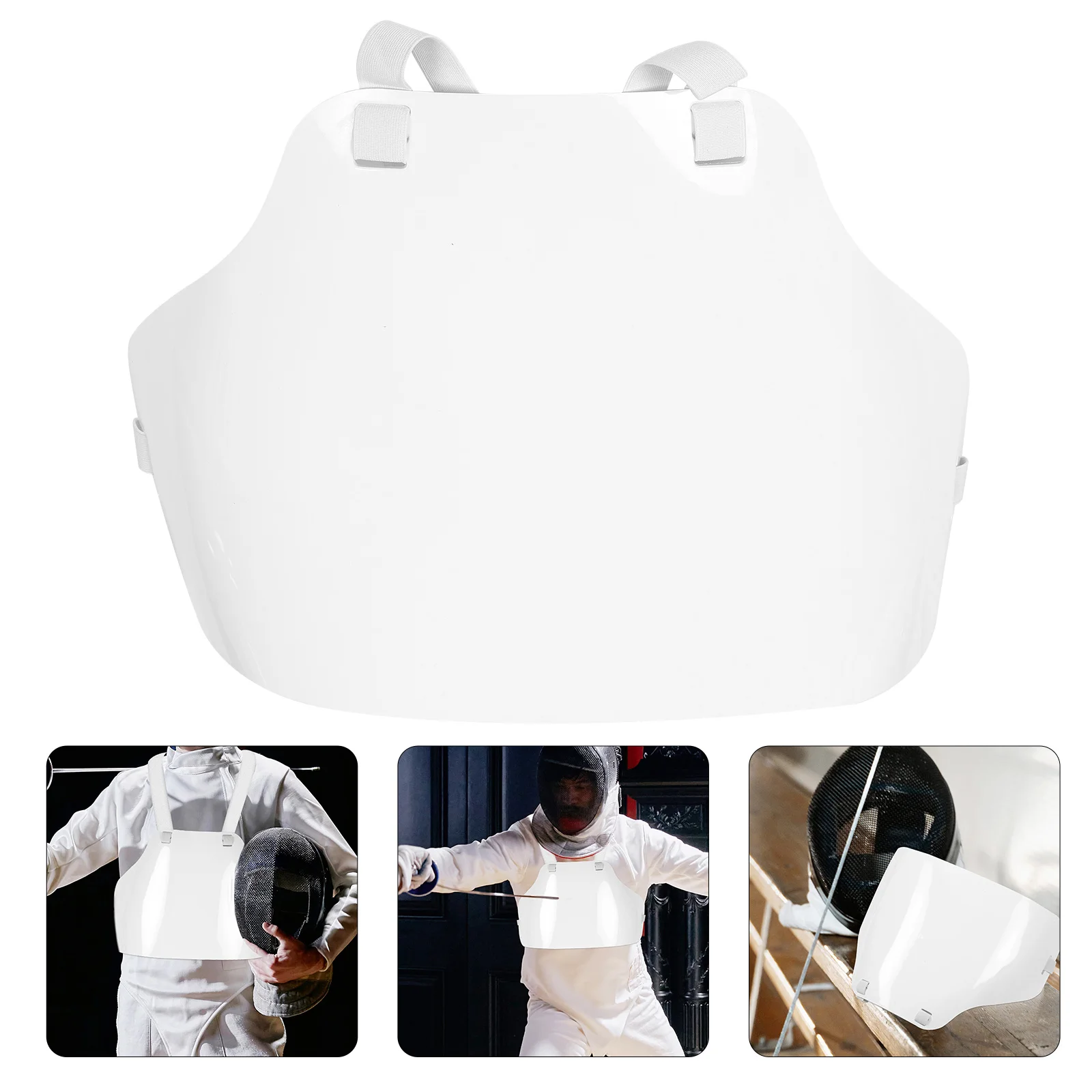 

Fencing Chest Protector Kids White Adjustable Lightweight Pvc Guard Sports Protective Gear For Fencers Women Men Durable Body