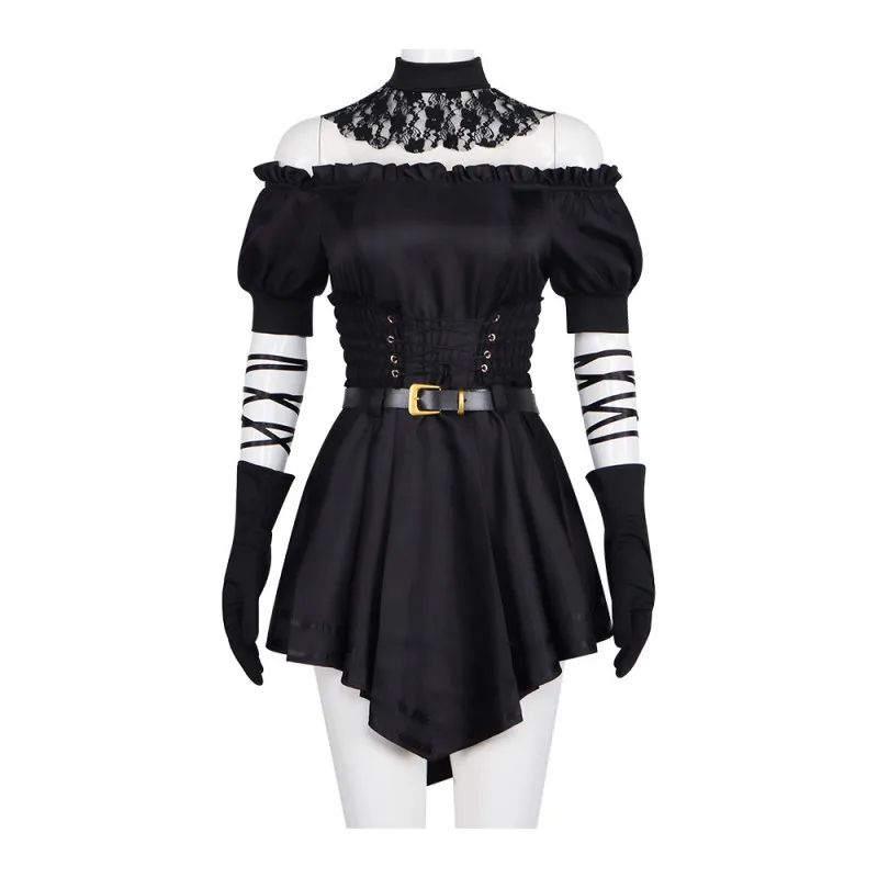 

Virtual Girlfriend Ani Cosplay Costume Women's Gothic Style Black Dress Accessory Halloween AI Companion Ani's Anime Costumes