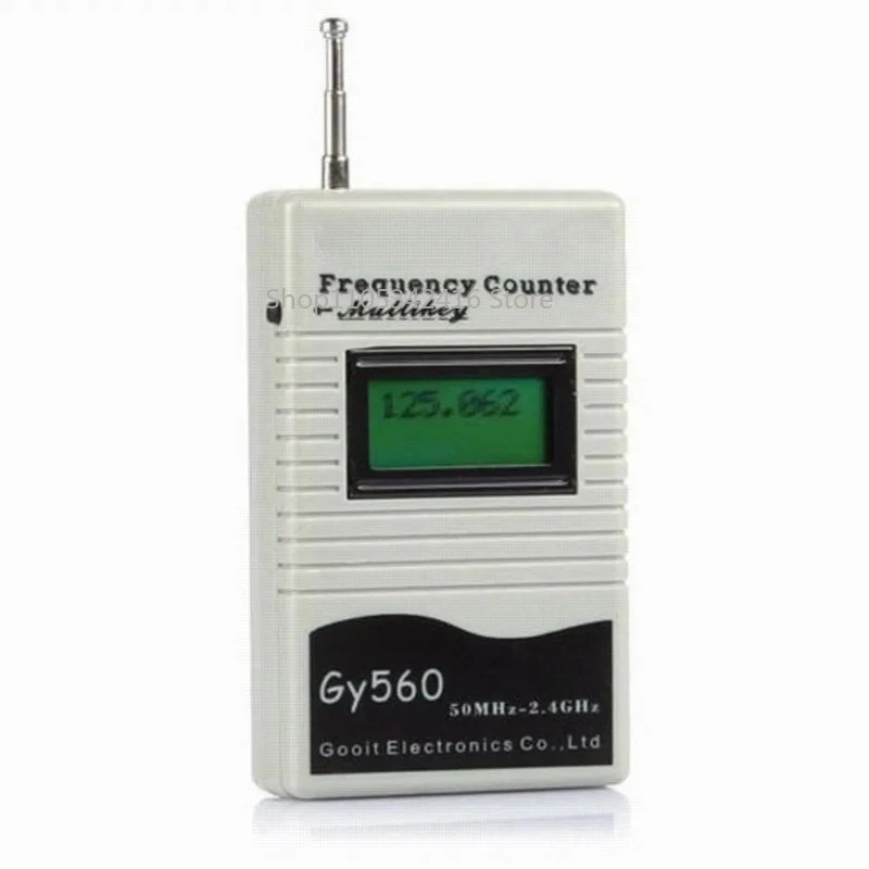 GY560 Frequency Counter Tester, 50MHz-2.4GHz 7-Digit LCD Signal Meter for Two Way Radio GSM Transceiver Detection