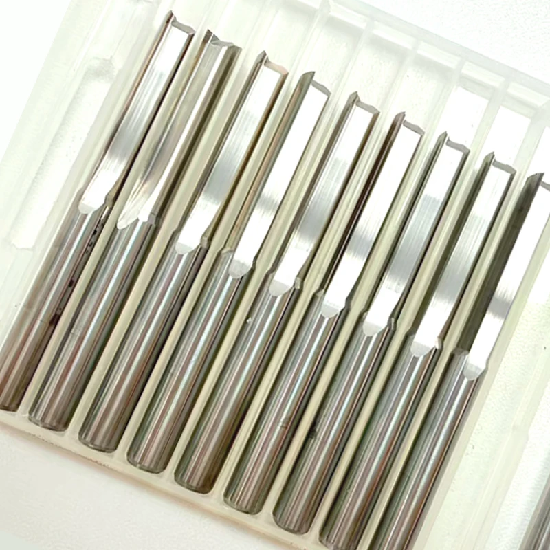 1piece 3.175mm 4mm 6mm 8mm Two Flutes Straight Slot End Milling Cutter For Wood CNC Engraving Cutters Carbide Endmills Tool