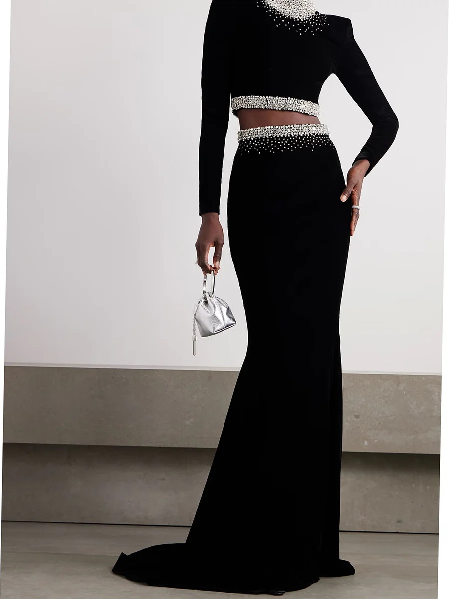 

Классические винтажные вечерние платья с круглым вырезом и бисером Русалка, вечерние платья для дня рождения, выпускного вечера по индивидуальному заказу