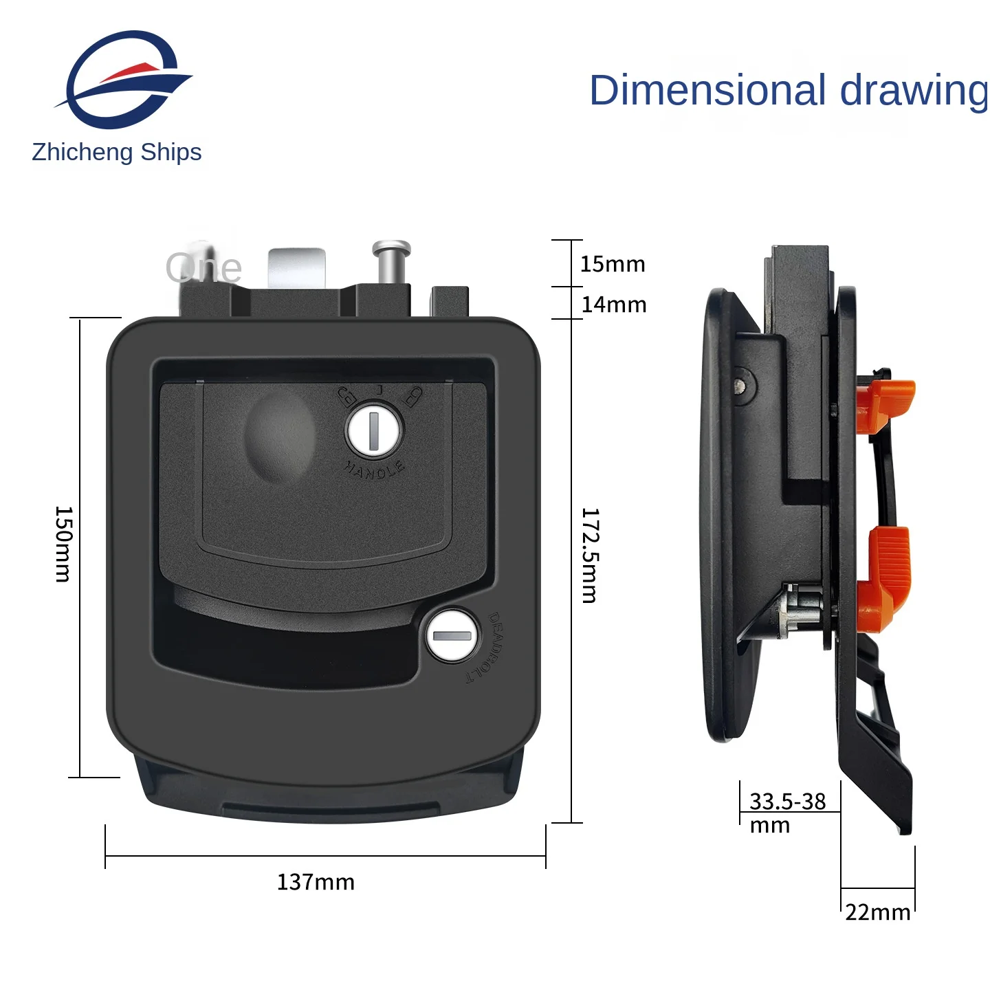عبر الحدود دليل جديد RV قفل الباب سبائك الزنك قفل مزدوج اسطوانة C-class IP54 قفل لوحة مقاوم للماء والغبار