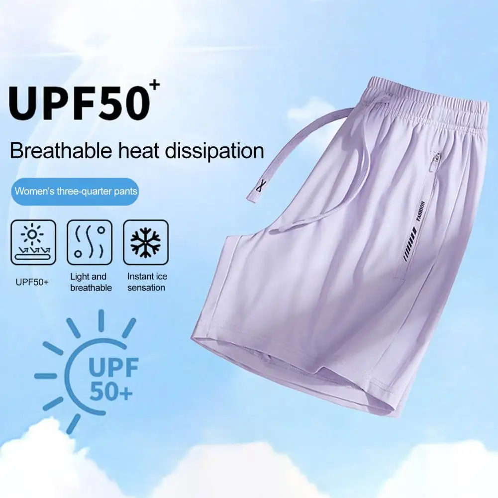 Women Wide-leg Shorts Women’s Quick Drying Shorts Breathable Beachwear Elastic Waist Sporty Loose Bottoms with for Comfort