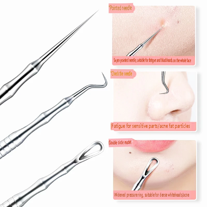 New 1pcs German Ultra-fine Cell Pimples Blackhead Whitehead Clip Beauty Salon Special Remove Acne Fat Particles Needle Tool