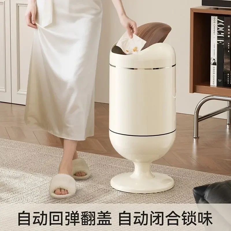 2025 High End Living Room Waste Bin Large Capacity Goblet Shape Modern Home Decor