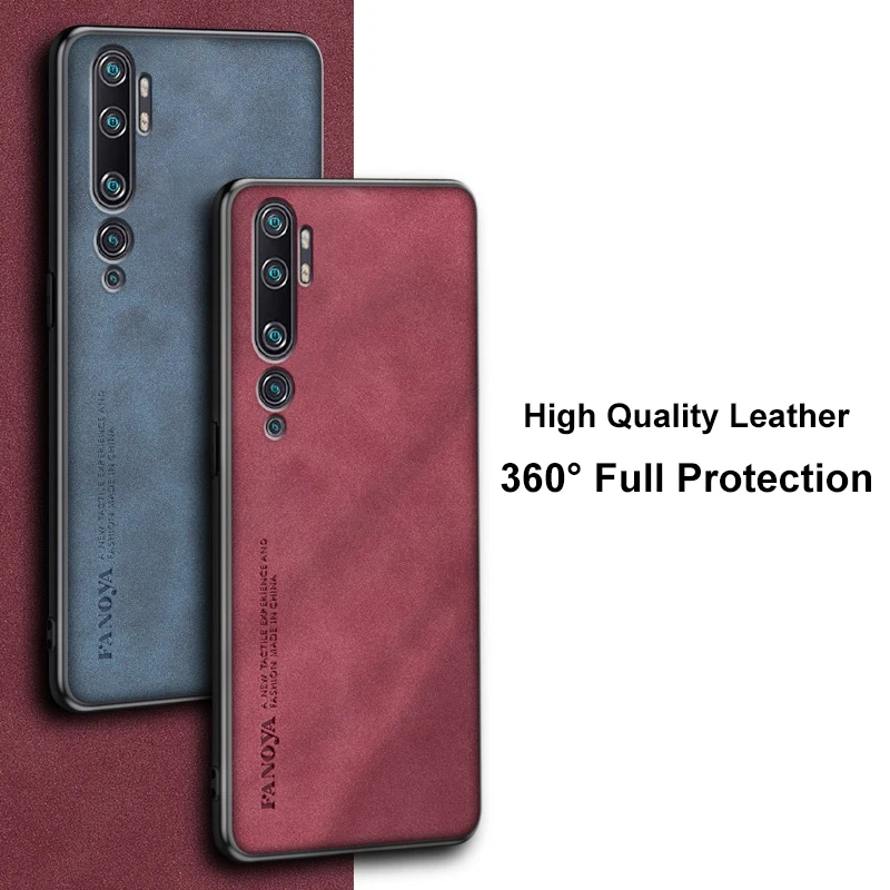 Luxury PU Leather Case For Xiaomi Mi 10 Pro Cover Matte Silicone Protection Phone Case For Xiaomi Mi CC9 Pro Note 10 Pro Coque