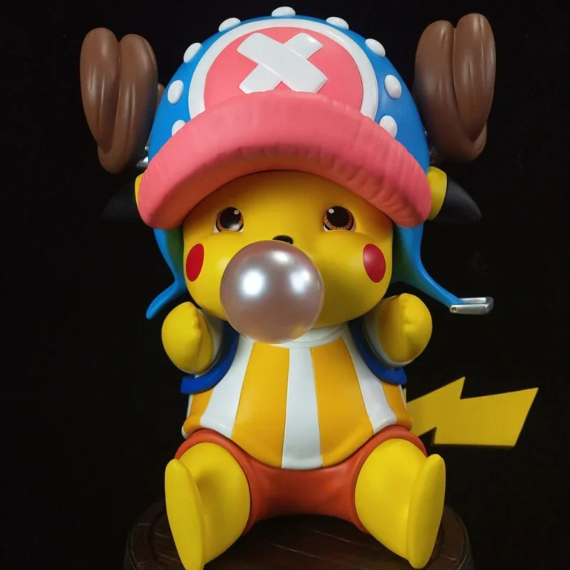 Spot 64cm Gk Statue Blowing Bubble Chopapikachu 1/1 Pirate King Gk Anime Handmade Statue Model Decoration