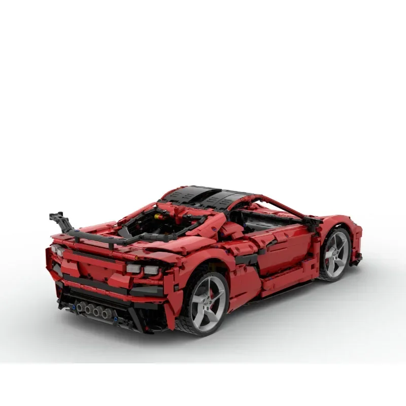 

New MOC-175389C8 Z06 Red Supercar 1:8 Assembly Stitching Building Block Model 3505 Building Block Parts Kids Birthday Toy