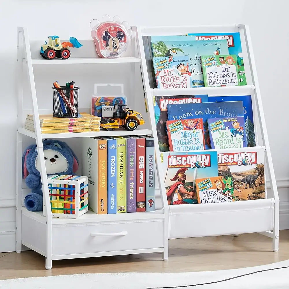 

Kids Bookshelf And Toy Organizer, 3 Tier Bookshelf For Kids, Montessori Bookcase Book Shelf For Kids Rooms, Bedroom, Playroom,