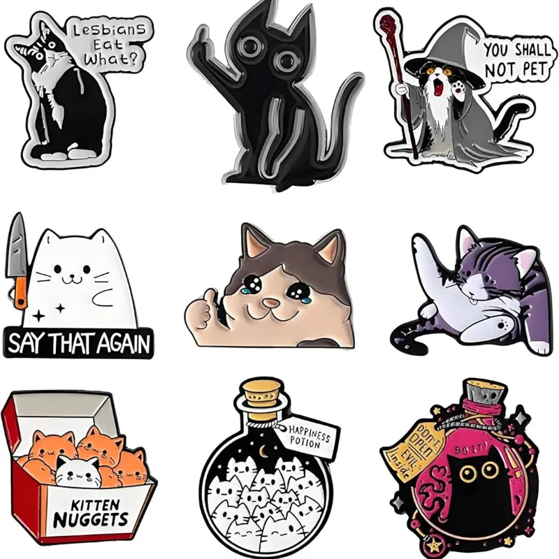 Animal Brooches Cartoon Mushrooms Foxes Rabbits Metal Badges Small Gifts Wholesale Cap Pin Bag Pins for Backpacks Lapel Brooch