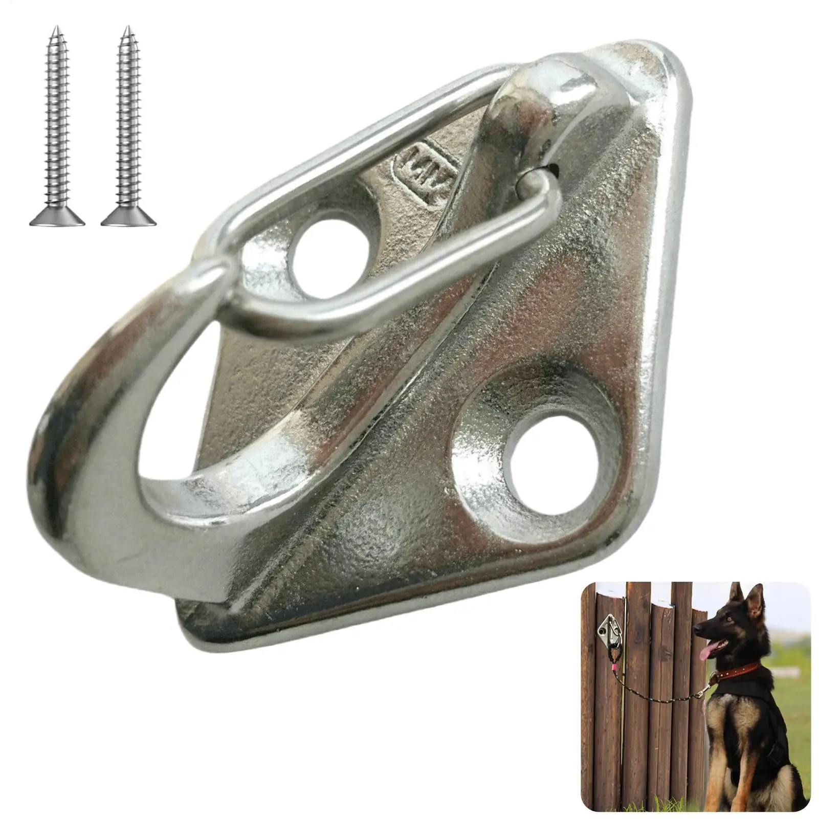 Stainless Steel Dog Lead Hook Rustproof Indoor Pet Parking Tether Heavy Duty Tie Out Stake for Entryway Garage Office Apartment