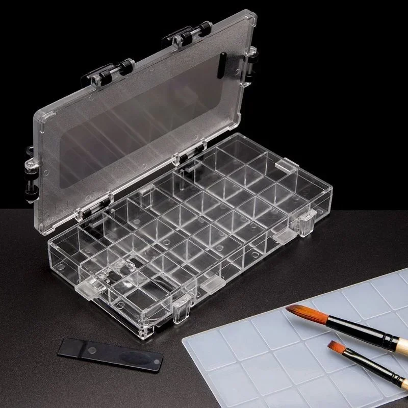 24/36 сеток, акварельная увлажняющая палитра для рисования, герметичная палитра красок, коробка для хранения канцелярских принадлежностей, принадлежности для рисования