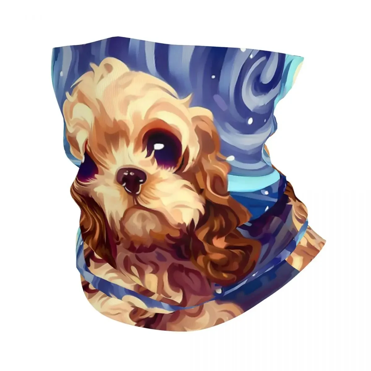 Cocker Spaniel Starry Night Bandana Neck Gaiter Printed Wrap Scarf Multifunction Headband Cycling Unisex Adult Windproof