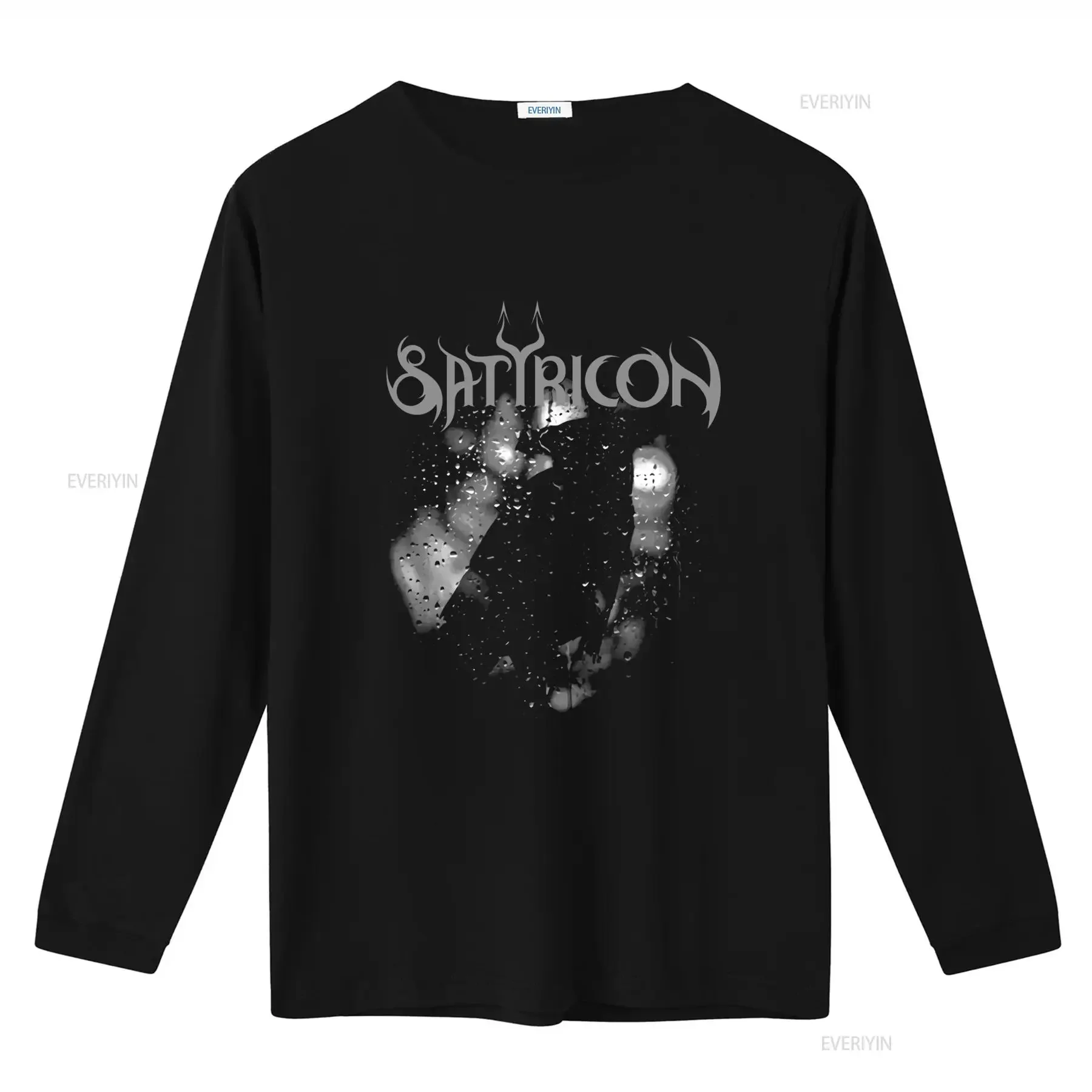 Satyricon Black Crow On A Tombstone T Shirt Official Band Merch Rock Style vintage Washed fashion streetwear Unisex Slightly