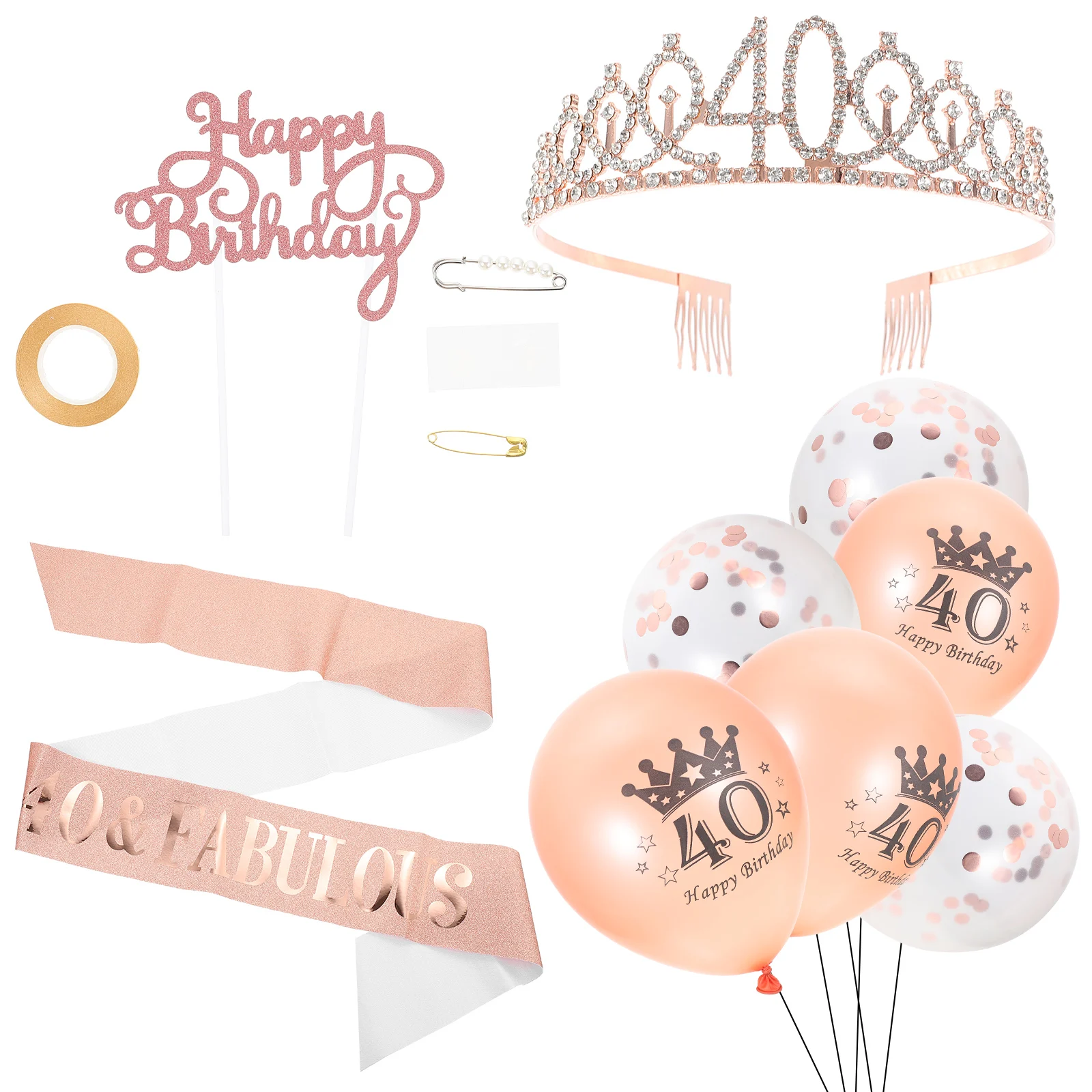

Crown Balloon Decoration Birthday Photo Props Unique Theme Design Girls Crown Fabric Decorations Party Accessories Cake