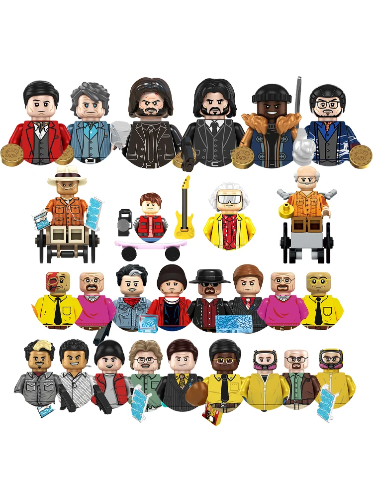 2026 Breaking Bad Bricks Better Call Saul Nouveaux Blocs Back to the Future Mini Figurines John Wick Blocs de Construction Pour Fête