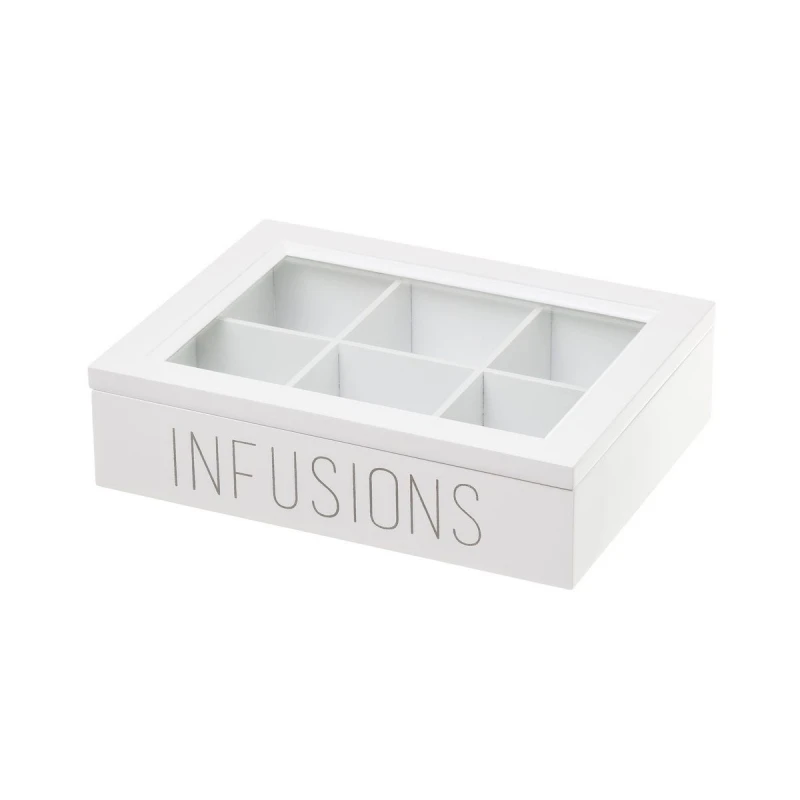 Kitchen Accessories 18x6x24 cm white wood infusions box 123662