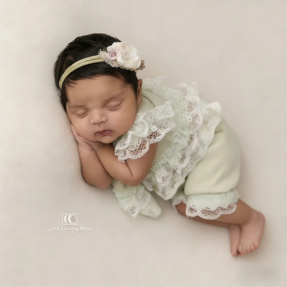 Newborn Photography Props Lace Romper Baby Photo Props Baby Girl Clothes Newborn Size Photography Outfit